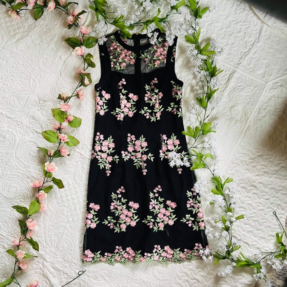 Pink floral dress